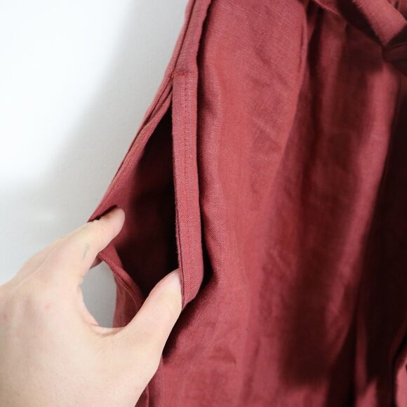 Faithfull the Brand Size S 100% Linen Lais Wide Leg Crop Jumpsuit Strapless - Picture 7 of 10